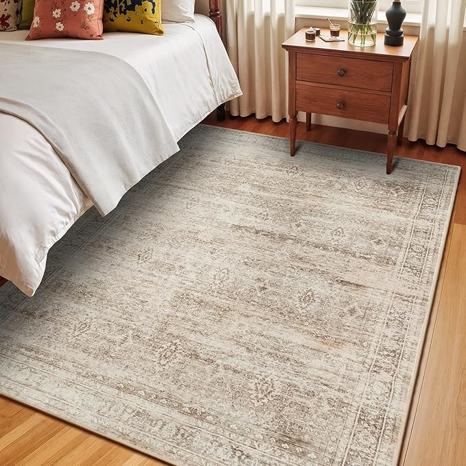 Lofus 4x6 Area Rug for Entryway, Washablee Soft Rugs for Bedroom, Living Room - Image 2