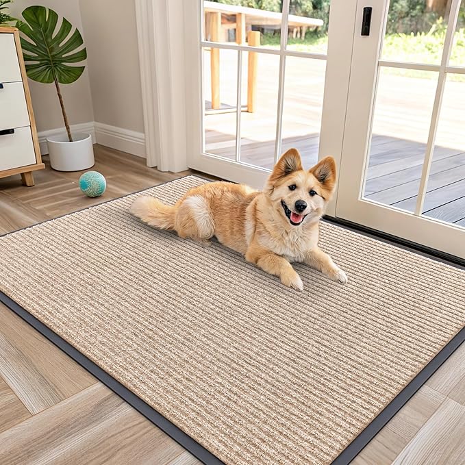OLANLY Front Door Mat Indoor Outdoor Entrance, Waterproof Heavy Duty Doormat by OLANLY