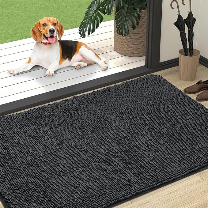 OLANLY Dog Door Mat for Muddy Paws 47x32, Absorbs Moisture and Dirt, Absorbent by OLANLY