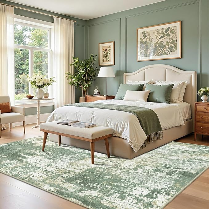 Washable Area Rugs 5'x8' Non-Slip Modern Abstract Soft - Image 4