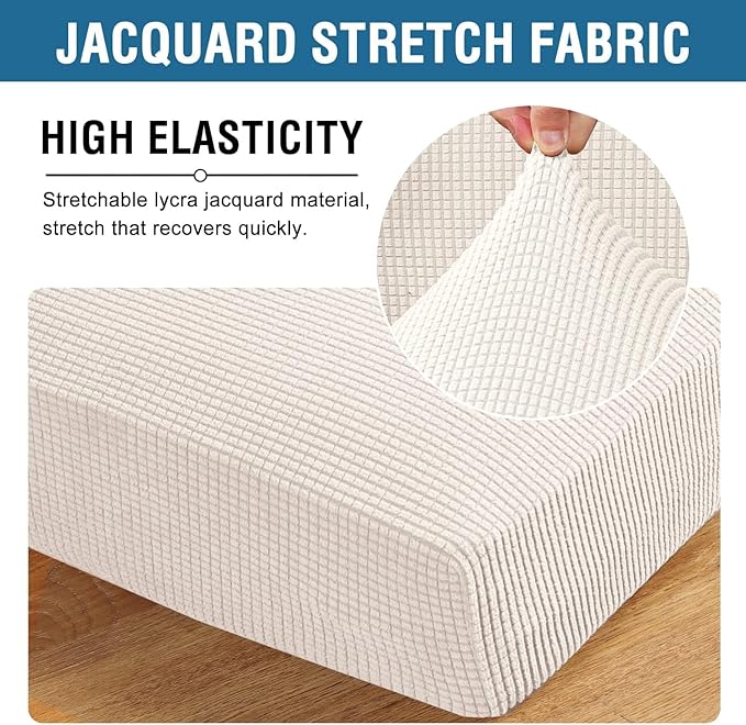 H.VERSAILTEX Super Stretch Individual Seat Cushion Covers Sofa Covers Couch - Image 4