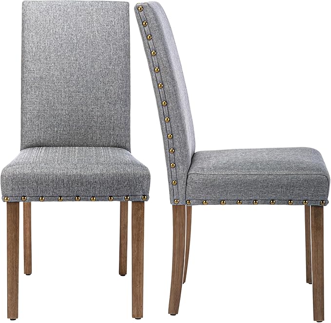 Upholstered Dining Chair Modern Stylish Parsons Kitchen Diner High Back with ...