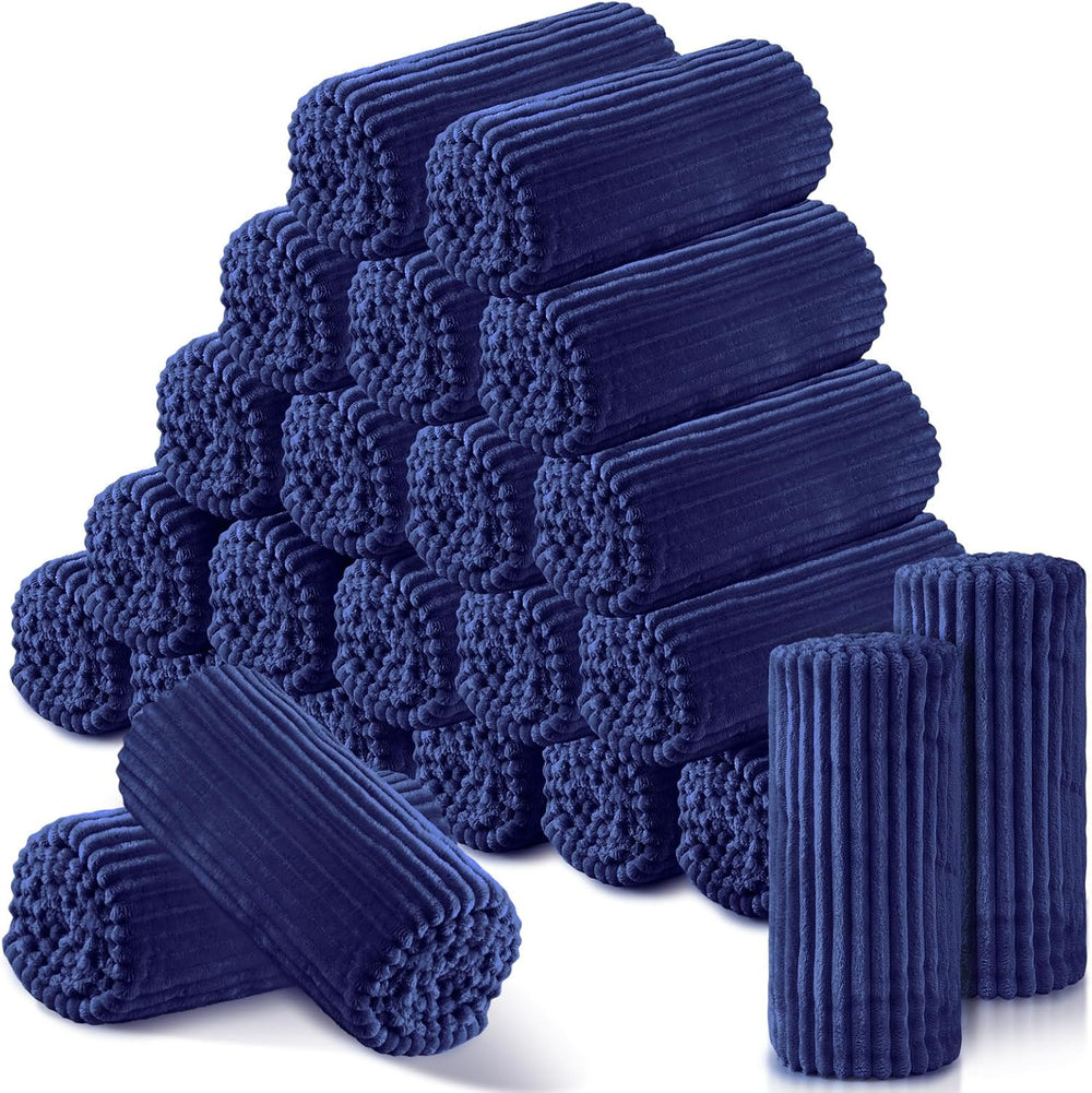 Buryeah 24 Pcs Flannel Throw Blanket Bulk 50 x 60 in Sleepover Blanket Outdoor