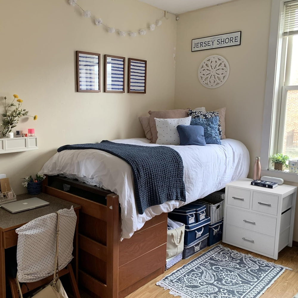 BOLUO Closet Drawers White 4 Drawer Dresser for Closet Organizers and Storage...