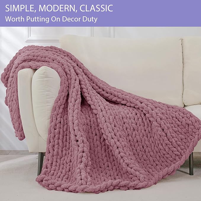 Bigacogo Chunky Knit Throw Blanket - Image 3