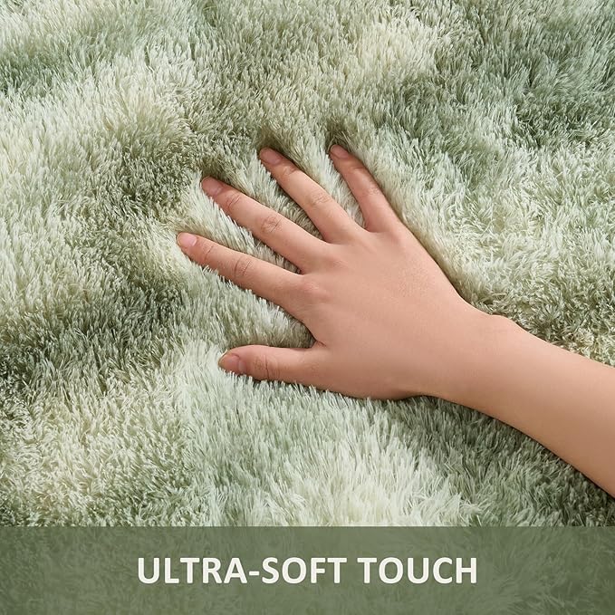 Ophanie Green and White Area Rugs - Image 2