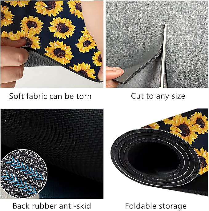 Dish Drying Mat Foldable Fall Kitchen Drying Mat Absorbent Sink Mat - Image 4