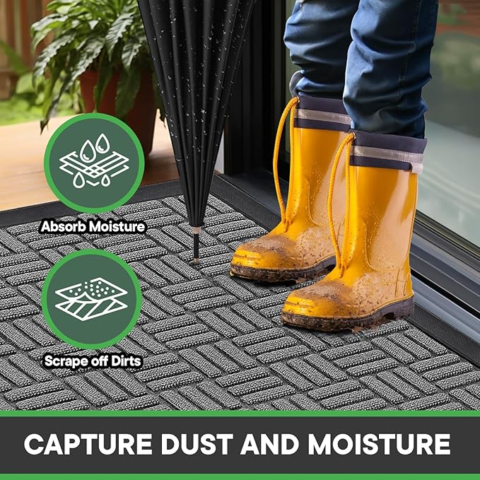 Mibao Front Door Mat, Heavy Duty Durable Welcome Mat - Image 3
