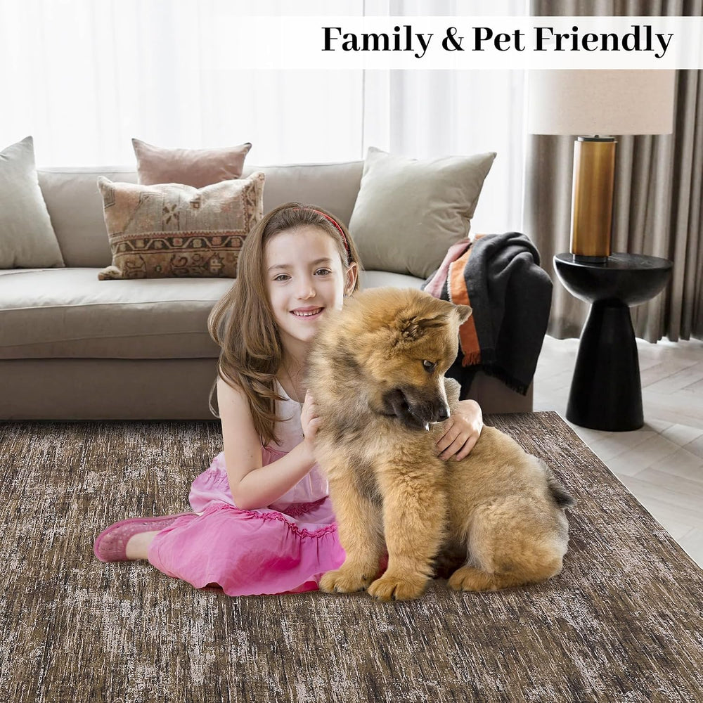 RUGSREAL 6x9 Large Bedroom Area Rug Soft Modern Area Rug for Living Room Non-...