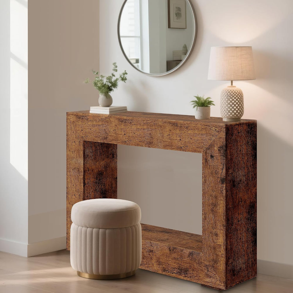 47" Farmhouse Console Table - Long Sofa Table Behind Couch, Wooden Entry...