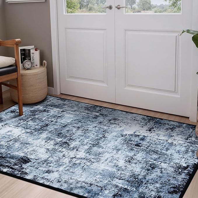 Rugflix 3x5 Entrance Rugs, Entry Rug Washable Non-Slip Stain-Resistant Low Pile by RugflixAreaRugs