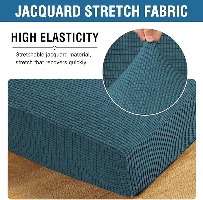 H.VERSAILTEX Super Stretch Individual Seat Cushion Covers Sofa Covers Couch - Image 4