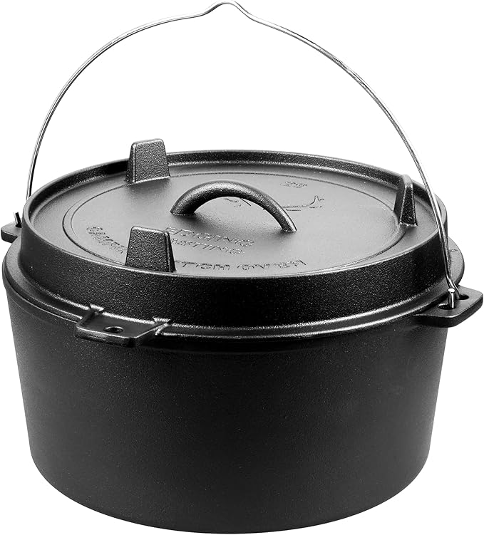 EDGING CASTING Pre-Seasoned Cast Iron Camping Dutch Ovens, Outdoor Camping - Image 3