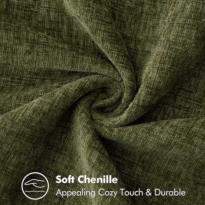MIULEE Pack of 2 Couch Throw Pillow Covers 20x20 Inch Olive Green Farmhouse - Image 4