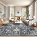 AMADA HOMEFURNISHING 10x14 Washable Area Rug, Low-Profile Large Area Rug by AMADAHOMEFURNISHING