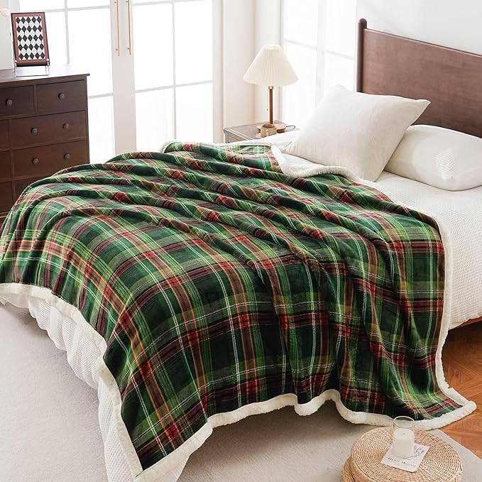 PU MEI Sherpa Fleece Throw Blanket 80" x 90" Reversible Plush Fluffy Large Big - Image 2