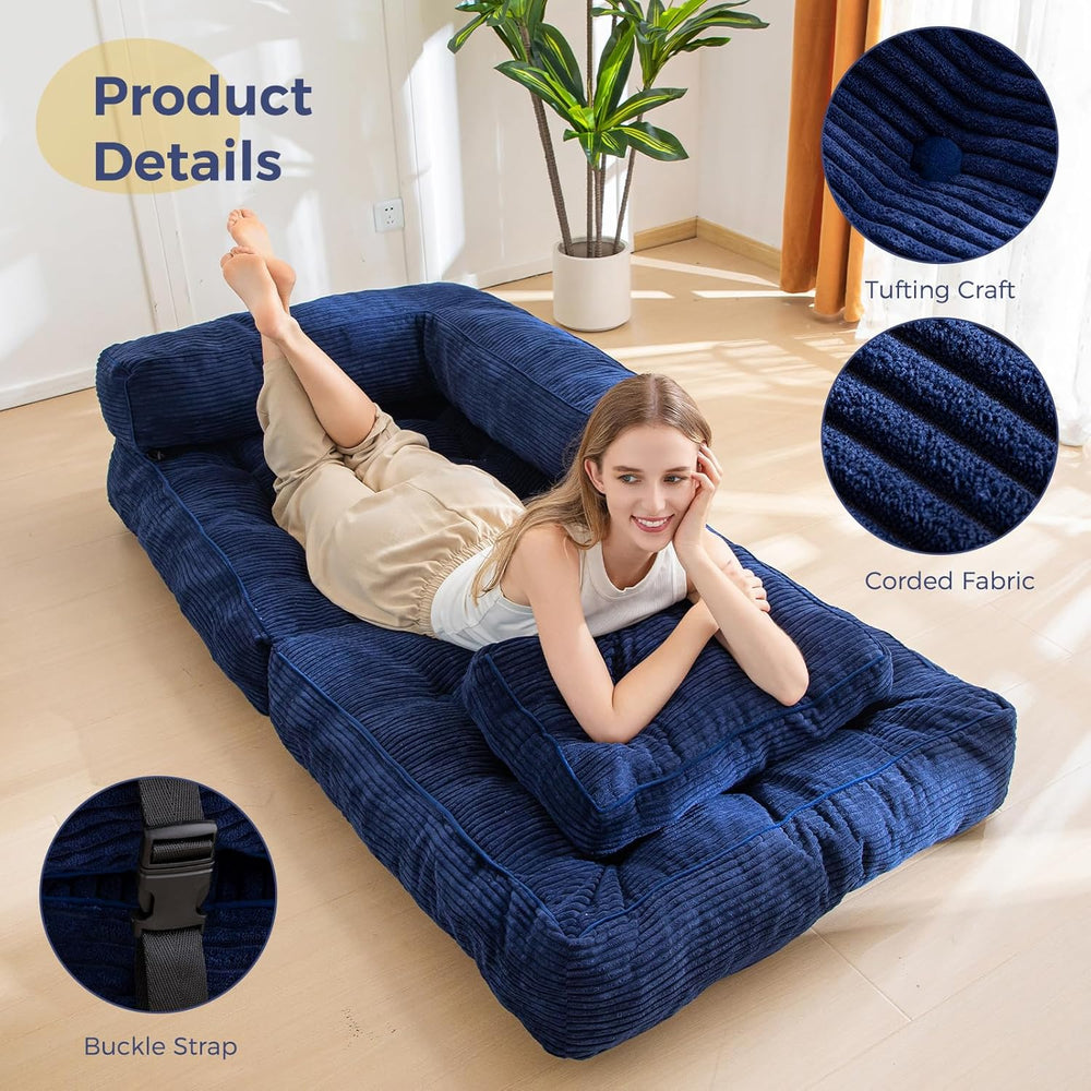 MAXYOYO Folding Sofa Bed, Convertible Chair Bed with Pillow