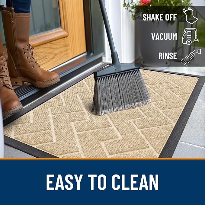 OLANLY Front Door Mat Indoor Outdoor Entrance, Waterproof All-Season, - Image 6