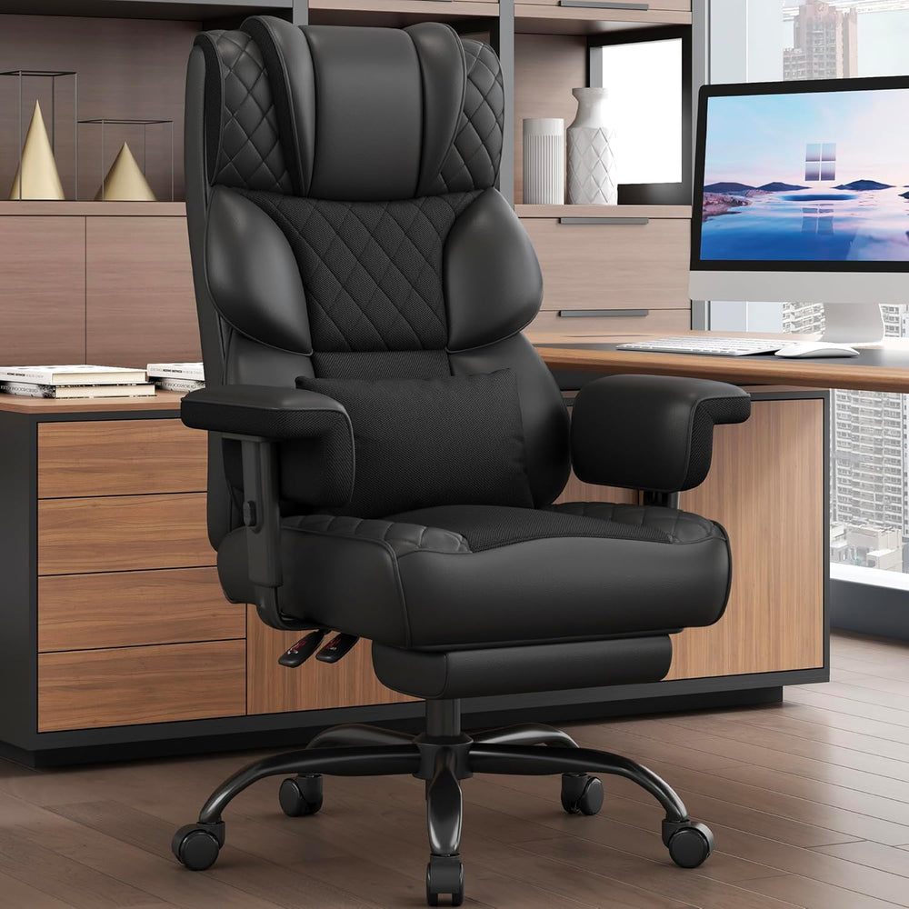 Vonesse Big and Tall Office Chair, Desk Chair with Soft Adjustable Armrests, ...