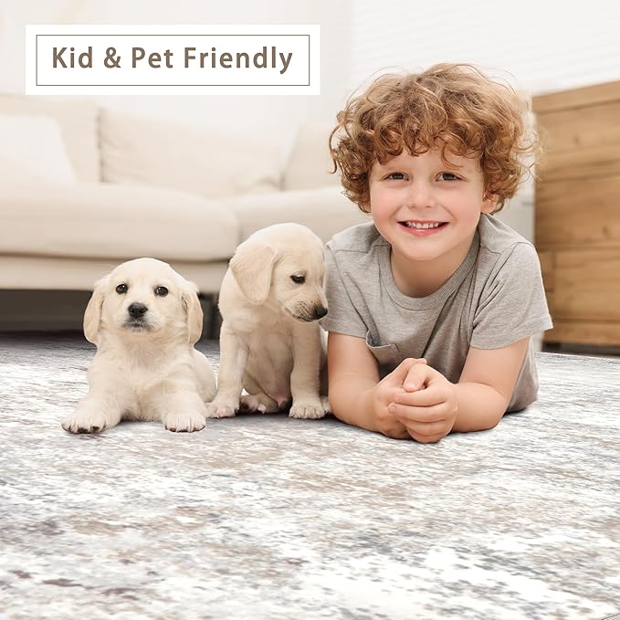 Modern Washable Rugs 9x12 Area Rugs - Image 6