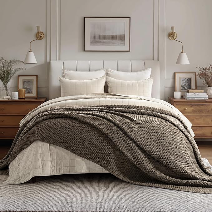 EVERGRACEHOME Chunky Chenille Knit Throw Blanket by EVERGRACEHOME