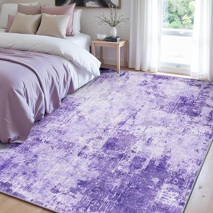Washable Area Rugs 6'x8' Non-Slip Modern Abstract Soft - Image 2