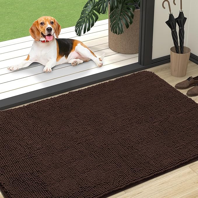 OLANLY Dog Door Mat for Muddy Paws 47x32, Absorbs Moisture and Dirt, Absorbent by OLANLY