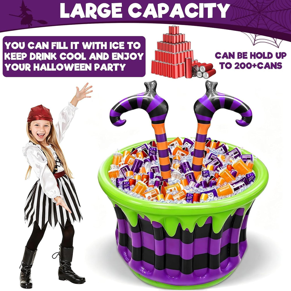 Large Halloween Inflatable Witch Cauldron Cooler Halloween Party Decoration,2...