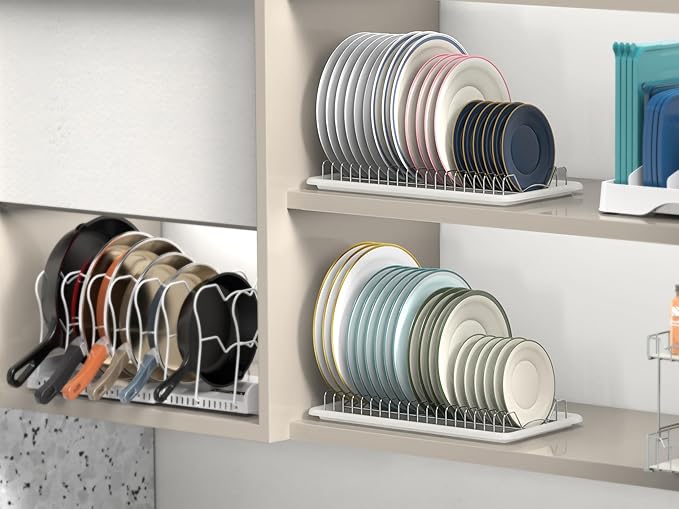 Simple Houseware 2 Pack Stainless Steel Plate Drying Rack