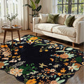 Rugflix 5x7 Floral Area Rug for Living Room, Machine Washable Rugs by RugflixAreaRugs
