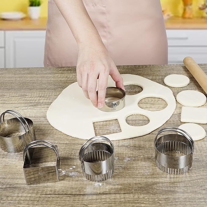 M JNGMEI 6 Pieces Stainless Steel Cookie Biscuit Cutter Set 2'' - Image 6