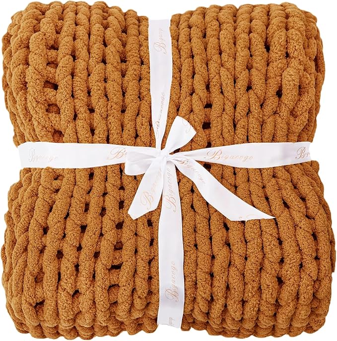 Bigacogo Chunky Knit Throw Blanket - Image 8