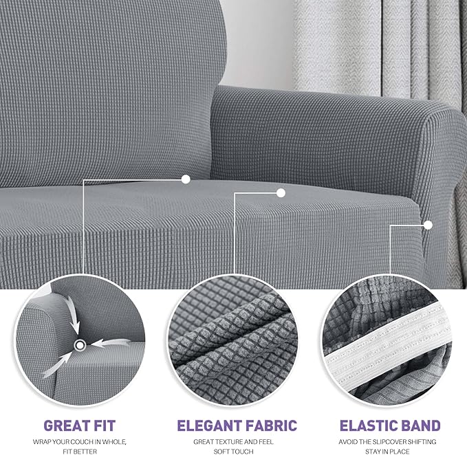 ZNSAYOTX Stretch Oversized Couch Cover Universal Sofa Covers - Image 3