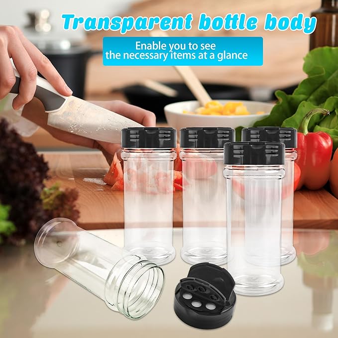 30 Pcs 6 oz Plastic Spice Jars - Image 6