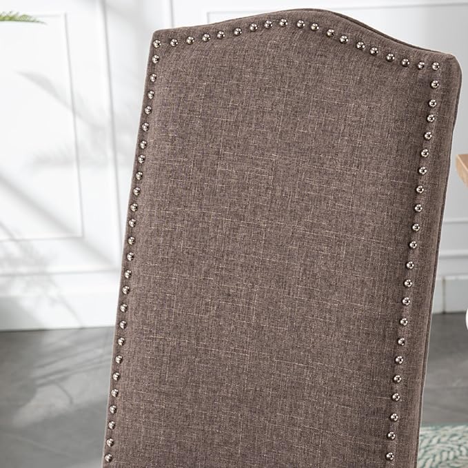 Upholstered Dining Chair Modern Stylish Parsons Kitchen Diner High Back with ...