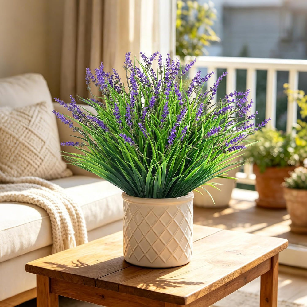 36 Bundles Artificial Plants & Flowers Adjustable Height Fake Lavender Fl...