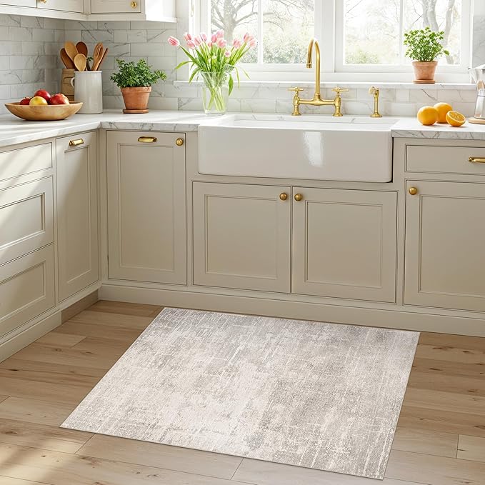 HAOYUNLAI 2x3 Entryway Area Rug: Washable Kitchen Bedroom Carpet Soft Abstract - Image 6