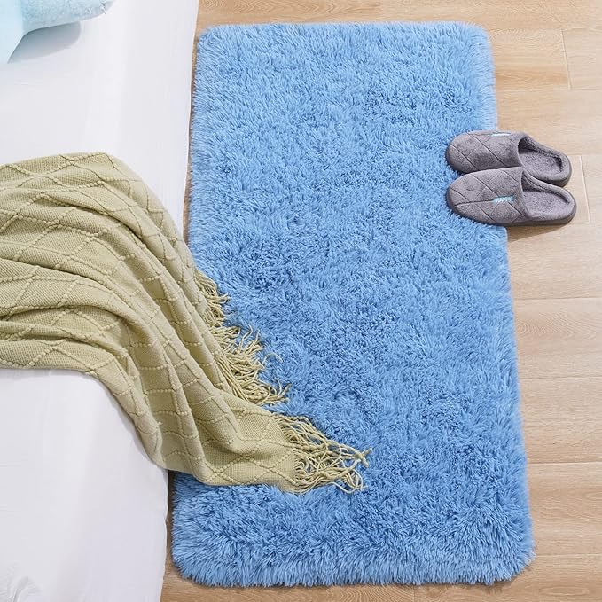 Chicrug Soft Runner Rug for Bedroom Living Room Plush Fluffy Rug 2x4 Feet - Image 3