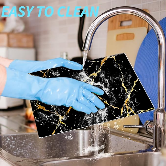 VASUHOME Glass Cutting Board, 16 * 12 inch Set of 1 Tempered Glass Cutting Board - Image 4