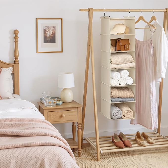 GRANNY SAYS 6 Shelf Hanging Closet Organizers and Storage, Collapsible Closet - Image 7