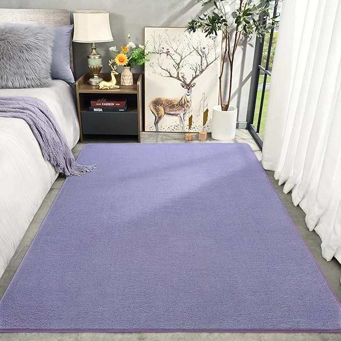 Amearea Large Modern Area Rugs for Bedroom Living Room, 5x8 Feet Purple - Image 2