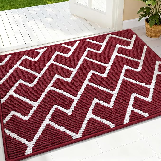 OLANLY Front Door Mat, Non-Slip Rubber Backing, Dirt Resistant and Absorbent by OLANLY