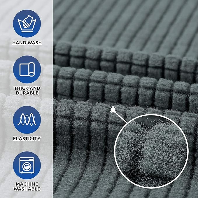 KEKUOU Stretch Single Sofa Slipcover 1 Piece Couch Sofa Cover Furniture - Image 3