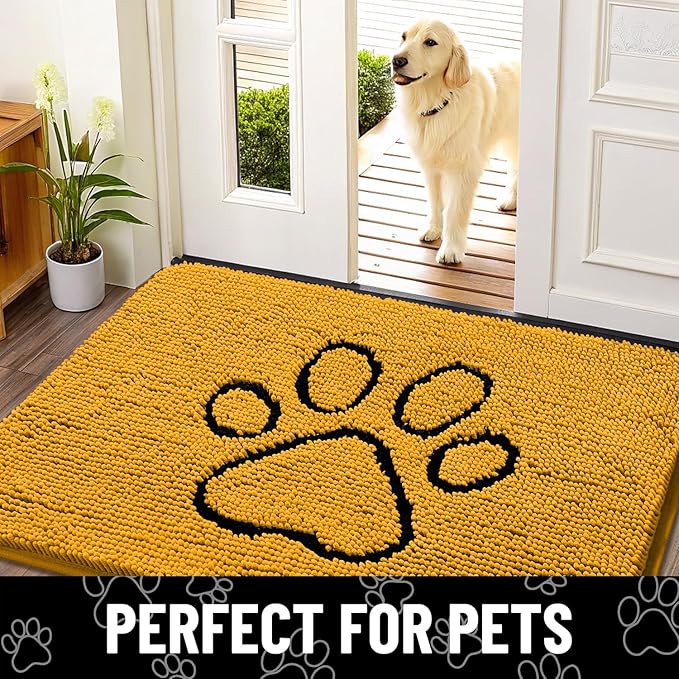 Smiry Dog Door Mat for Muddy Paws, Absorbent Dirt Trapper Non Slip Quick Dry - Image 7