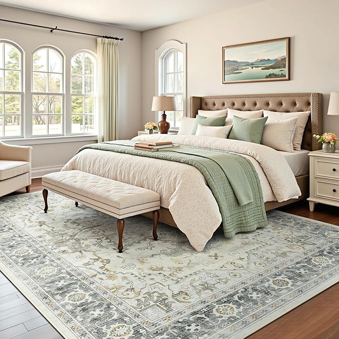 Lofus 9x12 Area Rugs for Living Room, Machine Washable Non-Slip Area Rug - Image 3