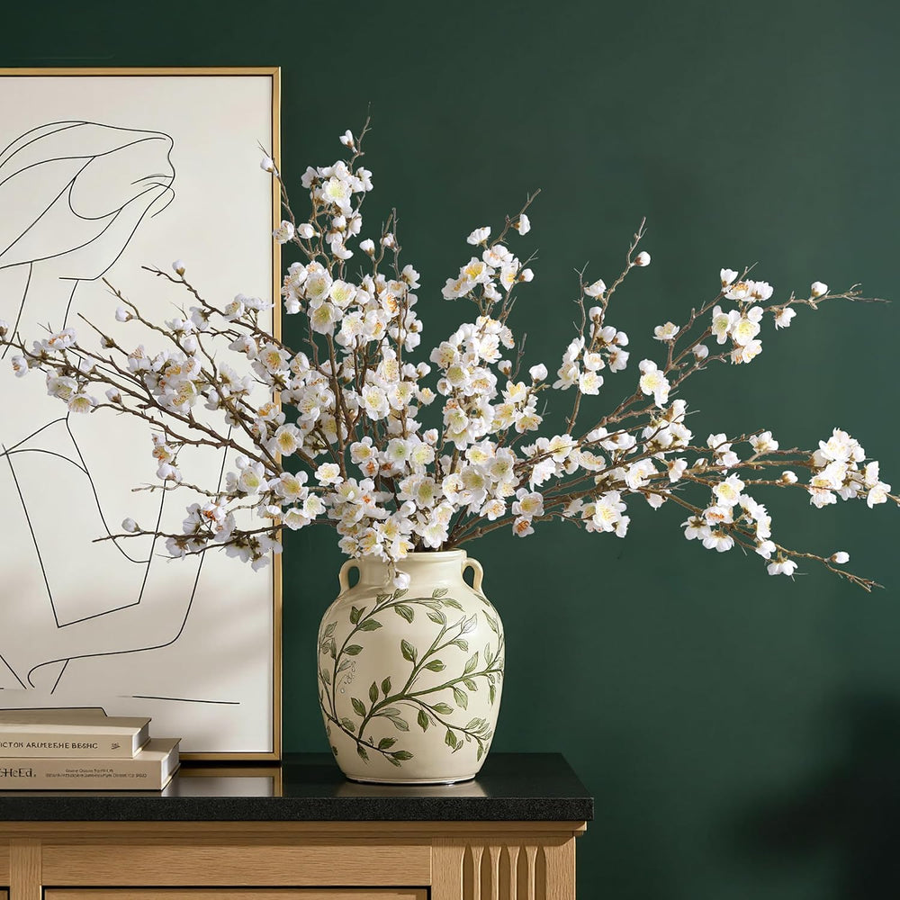 florisso 6 PCS Artificial Cherry Blossom Branches Spring Indoor Decoration, F...