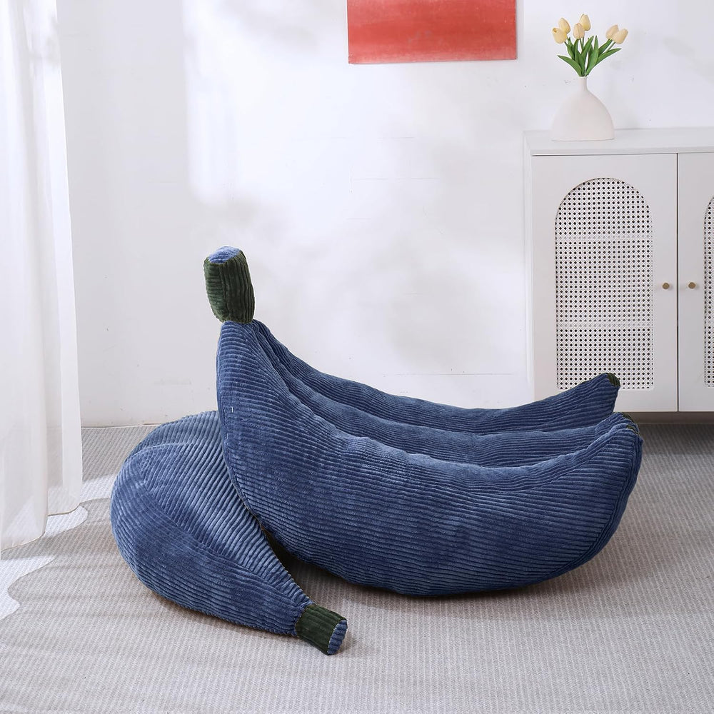 Banana Chaise Lounge Sofa Chair for Living Room, Bean Bag Chair with Ottoman,...