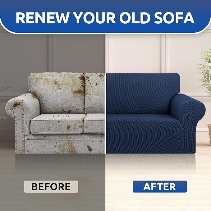 KEKUOU Stretch Oversized Sofa Slipcover 1 Piece Couch Sofa Cover Furniture - Image 8