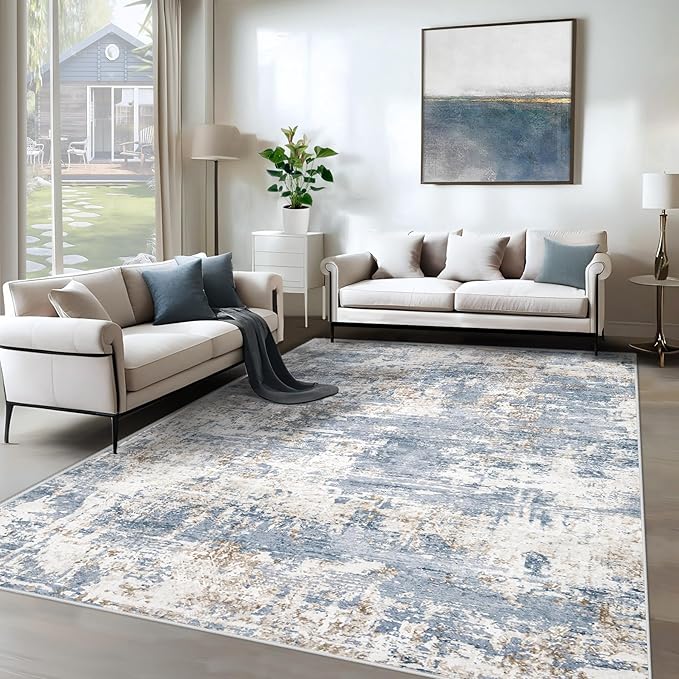 XLUEZ 6x9 Area Rugs for Living Room, Washable Modern Abstract Large Area Rug by XLUEZ