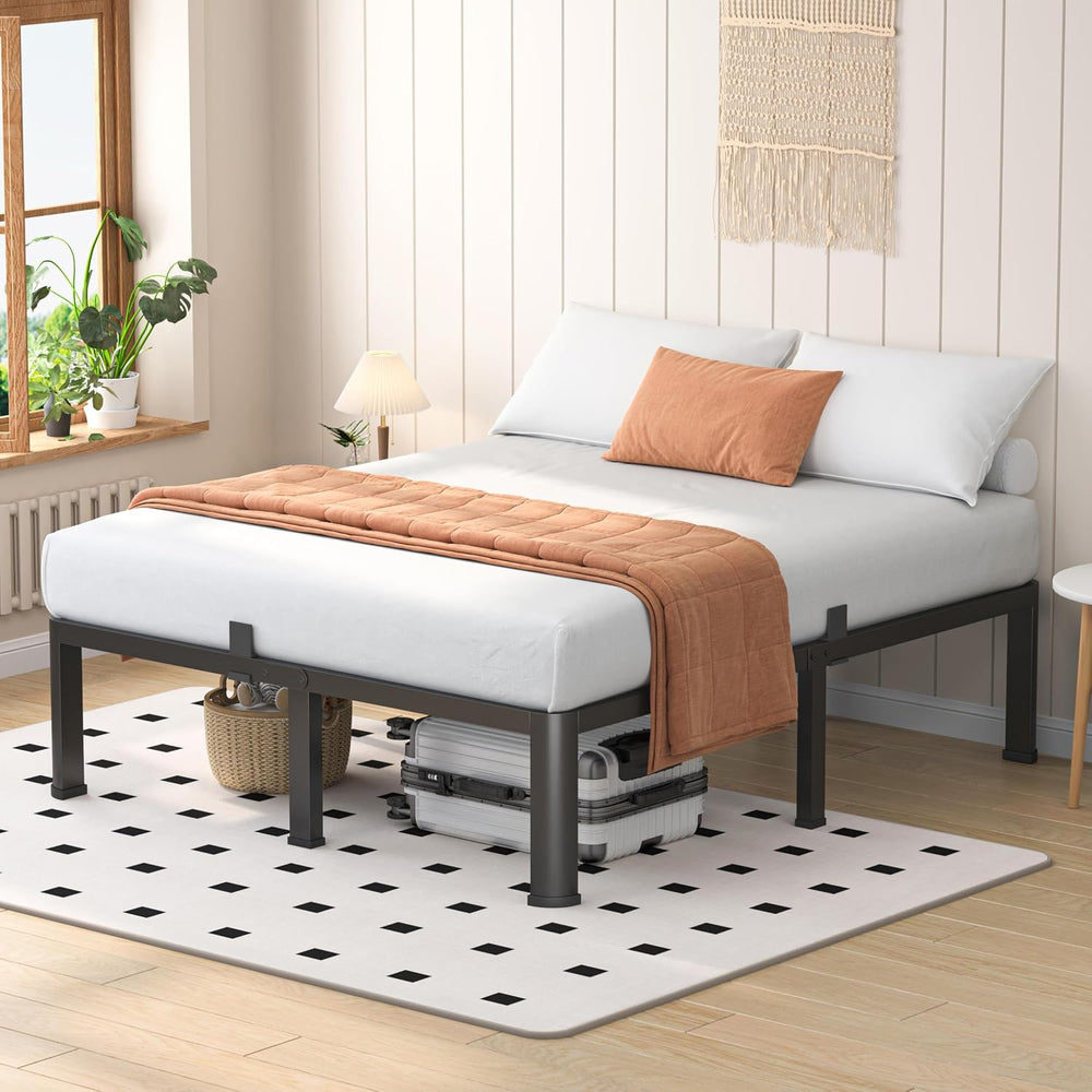 VIPSHOW 14 Inch Full Heavy Duty 3500lbs Bed Frame with Round-Corner